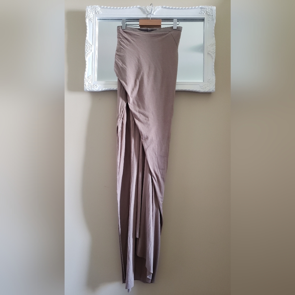 Rick Owens Taupe Maxi Skirt